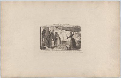 Hledám ubytování, 1851., 1851. od George Cruikshank