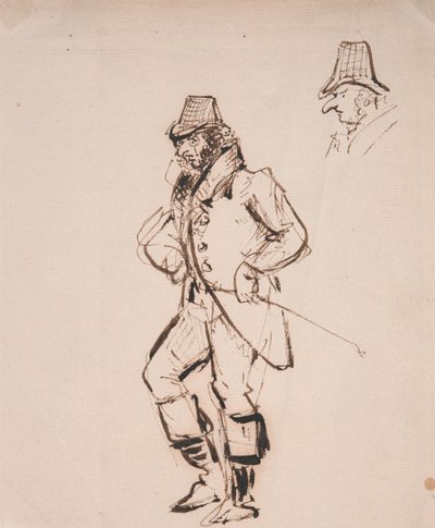 Muž s jezdeckou bičíkem od George Cruikshank