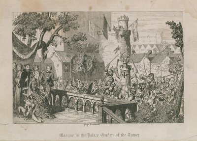 Maska v palácové zahradě věže od George Cruikshank