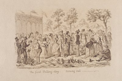 Mayhews Great Exhibition of 1851: The First Shilling Day – Coming Out, 1851 od George Cruikshank