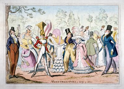 Monstrosity z roku 1819 a 1820, 1835. od George Cruikshank