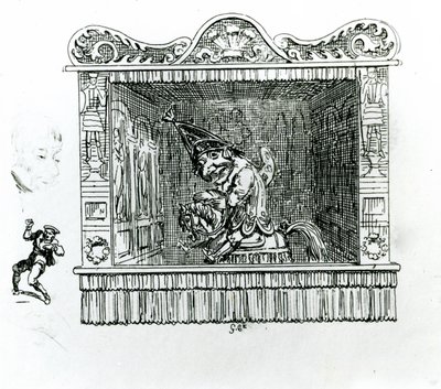 Pan Punch na koni Hectora od George Cruikshank