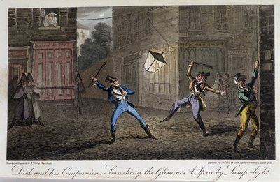 Night Tapage: Hustle and Noise – v „“Life in Paris“ od Davida Careyho, Londýn od George Cruikshank