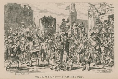 listopad - Den svaté Cecílie od George Cruikshank