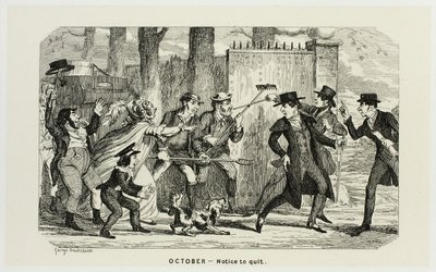 Říjen - Výpověď z leptů George Cruikshanka do komiksových almanachů: 1835-1853 od George Cruikshank