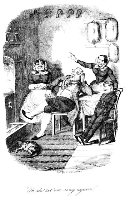 Oh ach! Letem ring again!, c1840s. od George Cruikshank