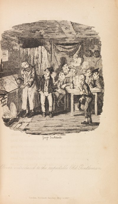Oliver Twist aneb Pokrok faráře od Charlese Dickense. První vydání, 1838. od George Cruikshank