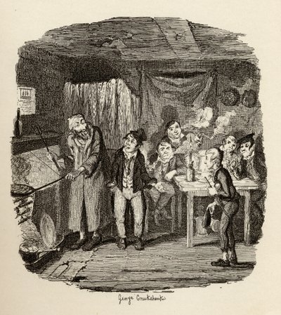 Oliver byl představen úctyhodnému starému pánovi z „Dobrodružství Olivera Twista“ od Charlese Dickense (1812-70) 1838, vydaného nakladatelstvím Chapman und Hall, 1901 od George Cruikshank