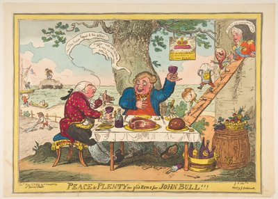 Mír a hojnost aneb dobrá zpráva pro Johna Bulla!!!, 25. května 1814. od George Cruikshank