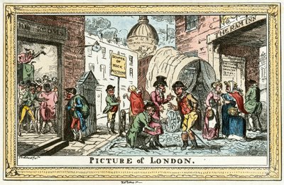 "Obraz Londýna", 1820 od George Cruikshank