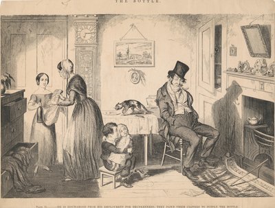 Tabule II, je propuštěn ze zaměstnání pro opilství od George Cruikshank