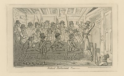 Radikální parlament (rytina) od George Cruikshank