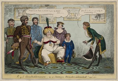Královská blahosklonnost aneb, Užaslý ministr zahraničí! - Duben 1817 -, 15. září od George Cruikshank
