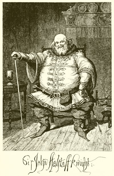 Sir John Falstaff od George Cruikshank
