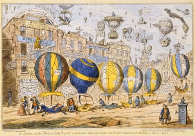 Taxi Balloons, hospoda. od G. Humphreyho, 1825 od George Cruikshank