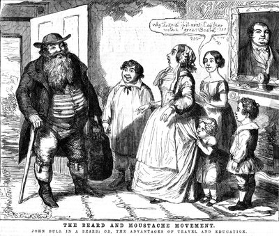 Hnutí vousů a kníru, 1854 od George Cruikshank
