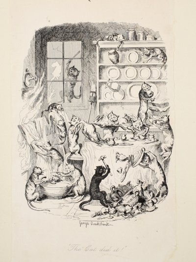 The Cat Did It, od The Greatest Morage of Life, hospoda. 1847 od George Cruikshank