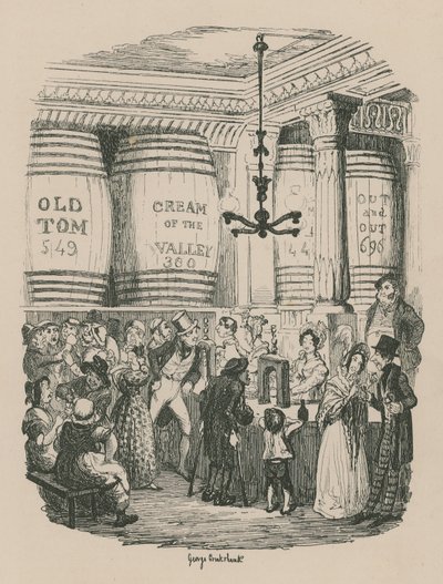 Obchod s ginem od George Cruikshank