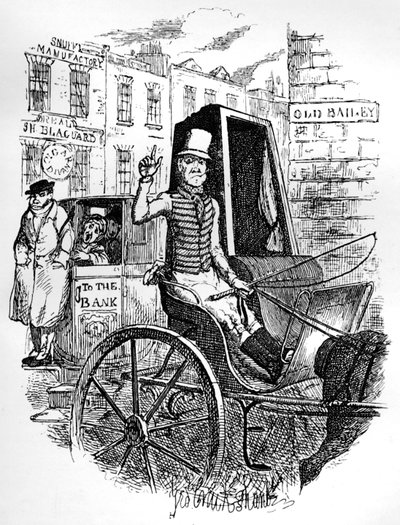 Poslední taxikář a první Omnibus Cad, c1900 od George Cruikshank