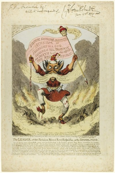 Vůdce Pařížské krvavě rudé republiky od George Cruikshank