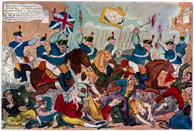 The Massacre of Peterloo, or Britons Strike Home, 1819 1904. od George Cruikshank