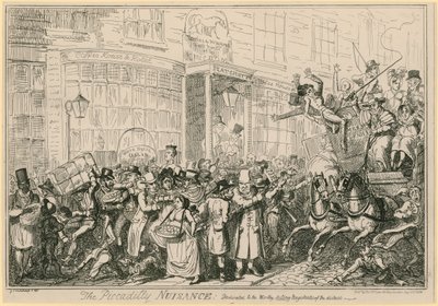 Piccadilly Nuisance: věnováno důstojným zastupujícím soudcům okresu od George Cruikshank