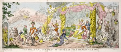 "The Political Medley" nebo "Věci, jak byly v červnu 1812", hospoda. 1812 od George Cruikshank