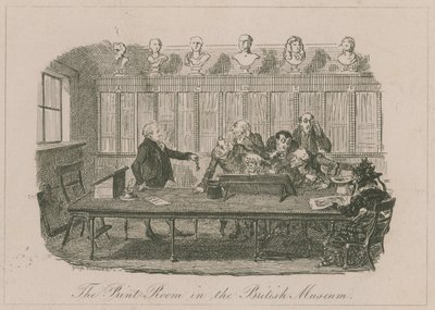 Tiskárna v Britském muzeu od George Cruikshank