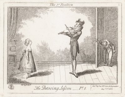 Taneční lekce: první pozice od George Cruikshank