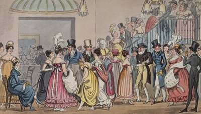 Tom a Jerry v Saloonu v Covent Garden, z Life in London od Pierce Egana, 1821 (barevná akvatinta) od George Cruikshank