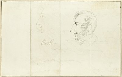 Dva autoportréty z profilu od George Cruikshank