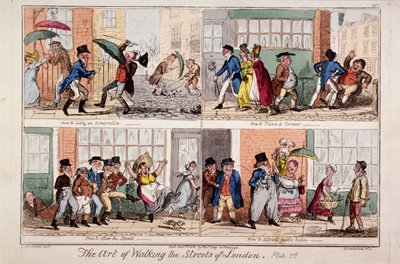 „Chůze po ulicích Londýna“, 1818 od George Cruikshank