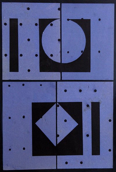 Collage, Blue Mercato, 2004 (karta a papír) od George Dannatt