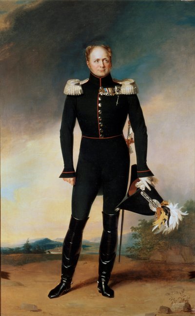 Portrét císaře Alexandra I., 1825 od George Dawe