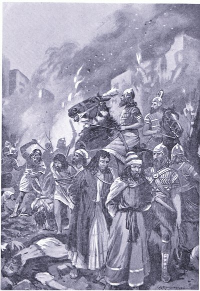 Zničení Sidonu Esarem Haddonem od George Derville Rowlandson