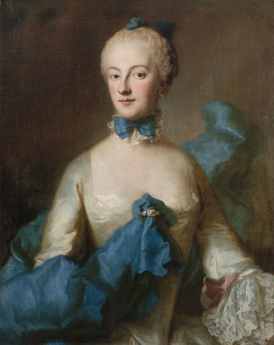Vévodkyně Maria Anna Josepha Bavorská 1734-1776, markraběnka Baden-Baden, kolem roku 1750. od George Desmarées