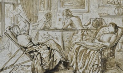Boredom, n. 1880–1890 (kynä ja muste) od George du Maurier