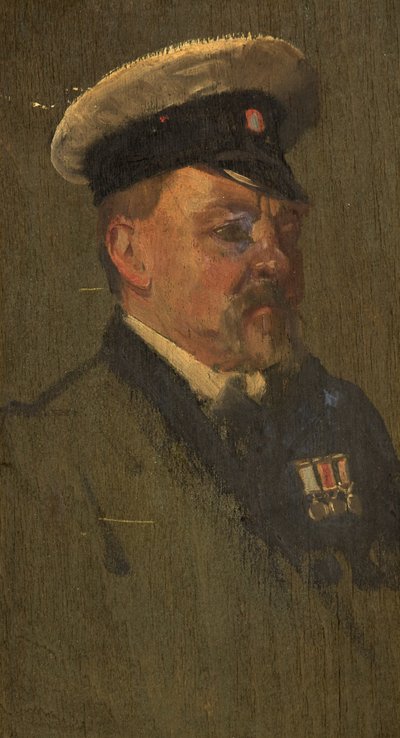 Portrét H. Longa, R.N., c. 1920 (olej na panelu) od George Edmund Butler