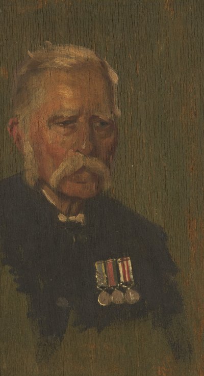 Portrét P. Page, 4th, c. 1920 (olej na panelu) od George Edmund Butler
