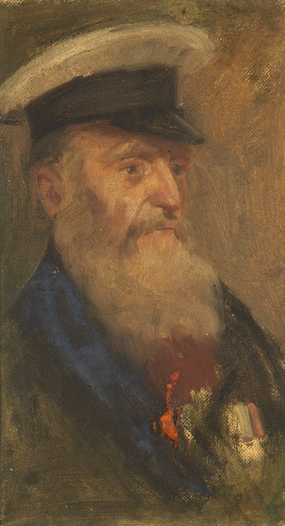 Portrét W. Barnese, 97th, c. 1920 (olej na panelu) od George Edmund Butler
