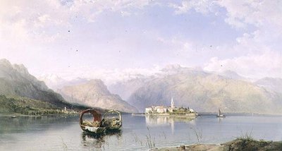 Isola Pescatori z Isola Bella na jezeře Maggiore od George Edwards Hering