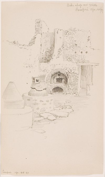 Pekárna a mlýny, Pompeje od George Elbert Burr