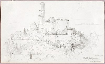 Zámek Reichenberg u St. Goarshausenu od George Elbert Burr