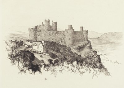 Hrad Harlech, Wales od George Elbert Burr