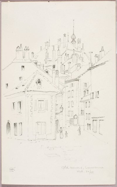 Staré domy, Lausanne od George Elbert Burr