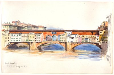 Ponte Vecchio, Florencie od George Elbert Burr