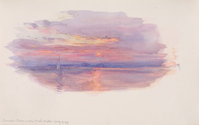 Západ slunce, Caernarvon, Severní Wales od George Elbert Burr