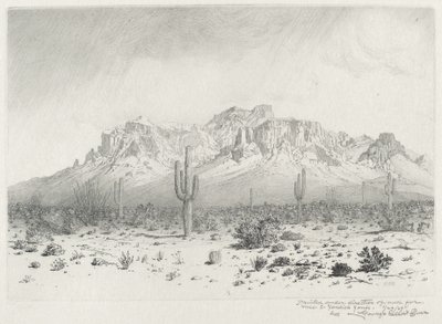 Superstition Mountain, Apache Trail, Arizona (č. 1) od George Elbert Burr