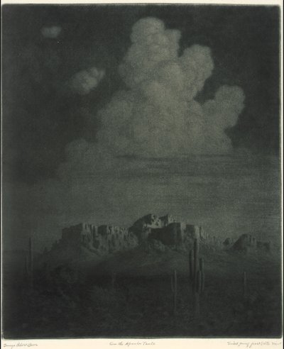 Hora Superstition, Apache Trail, Arizona, vpravo [č. 2] od George Elbert Burr