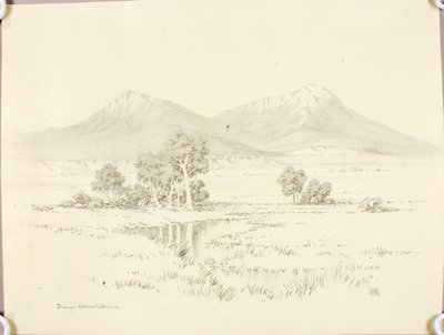 Bez názvu (převodní kresba pro Spanish Peaks [č. 2]) od George Elbert Burr